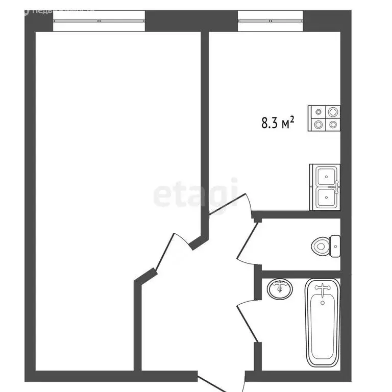 1-комнатная квартира: Чебоксары, улица Ашмарина, 27 (38.1 м) - Фото 1