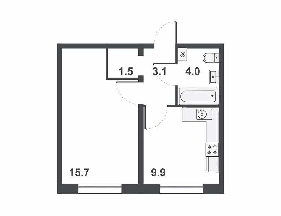 1-комнатная квартира: Киров, Прибрежный бульвар, 6 (34.2 м) - Фото 0