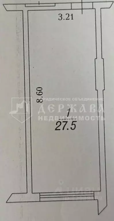 Студия Кемеровская область, Кемерово ул. Дружбы, 30/4 (27.5 м) - Фото 2