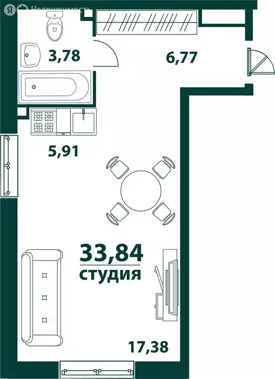 1-комнатная квартира: Ульяновск, 19-й микрорайон, жилой комплекс ... - Фото 0