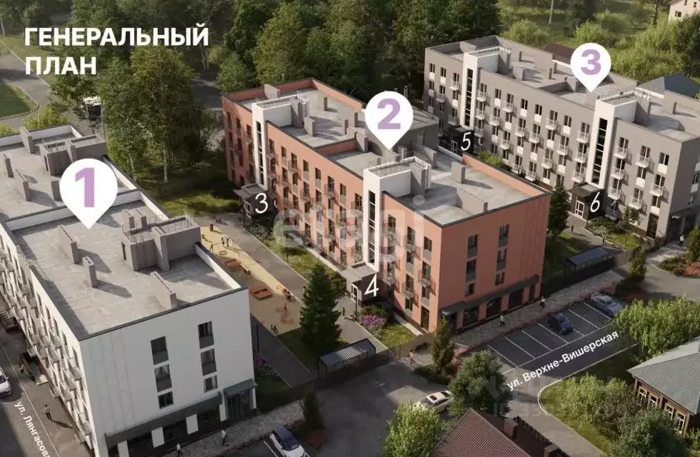 Студия Пермский край, Пермь Верхне-Вишерская ул., 40 (23.97 м) - Фото 2