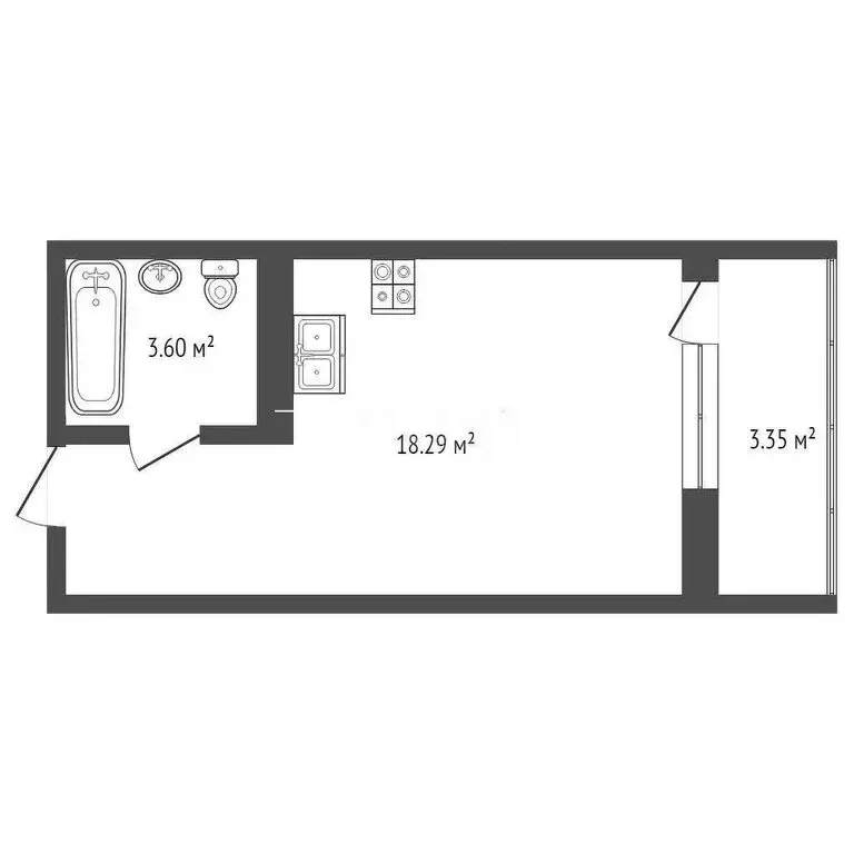 Квартира-студия: Краснодар, улица им. Сорока А.М., 2 (26.8 м) - Фото 0