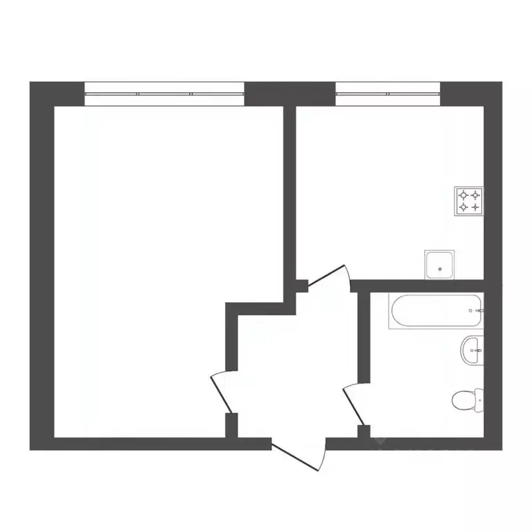 1-к кв. Тюменская область, Тюмень ул. Парфенова, 20 (24.9 м) - Фото 0