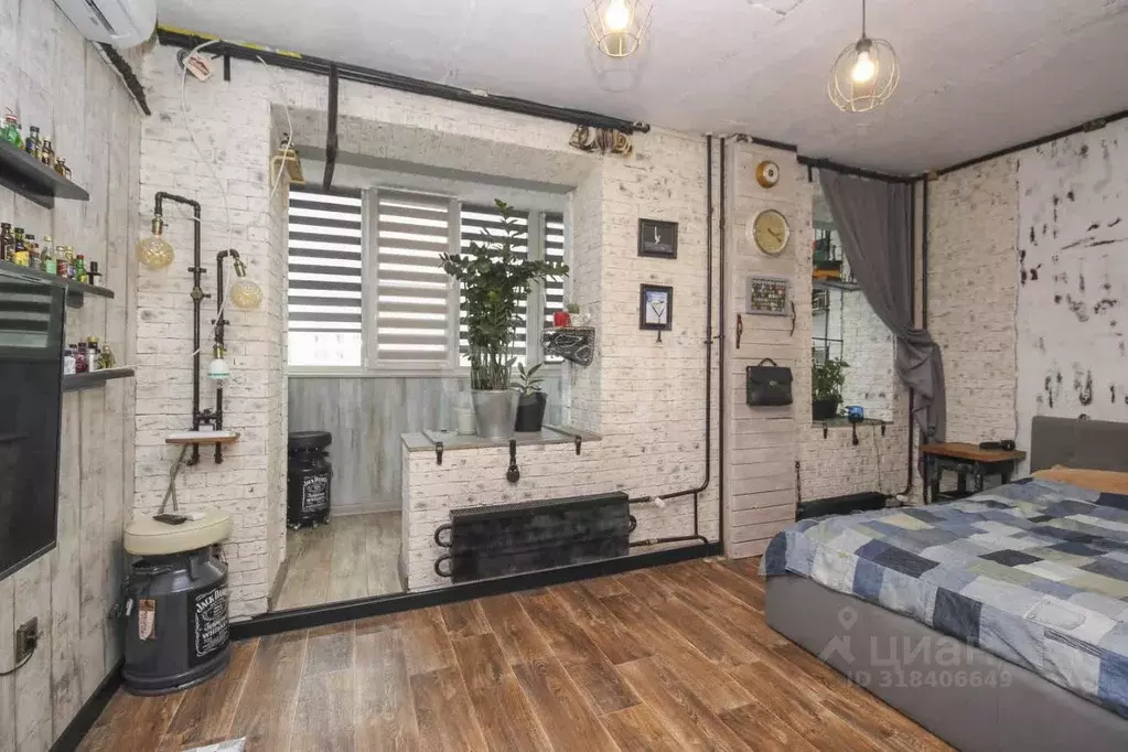 Студия Омская область, Омск ул. Малиновского, 12к5 (38.4 м) - Фото 1