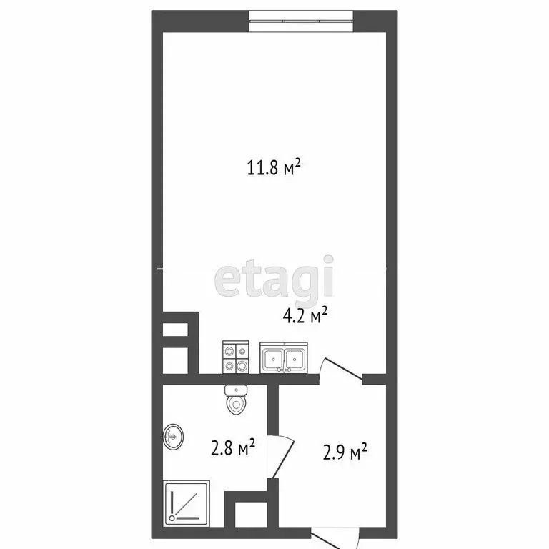 Квартира-студия: Ростов-на-Дону, улица Вересаева, 103Вс1 (28 м) - Фото 1
