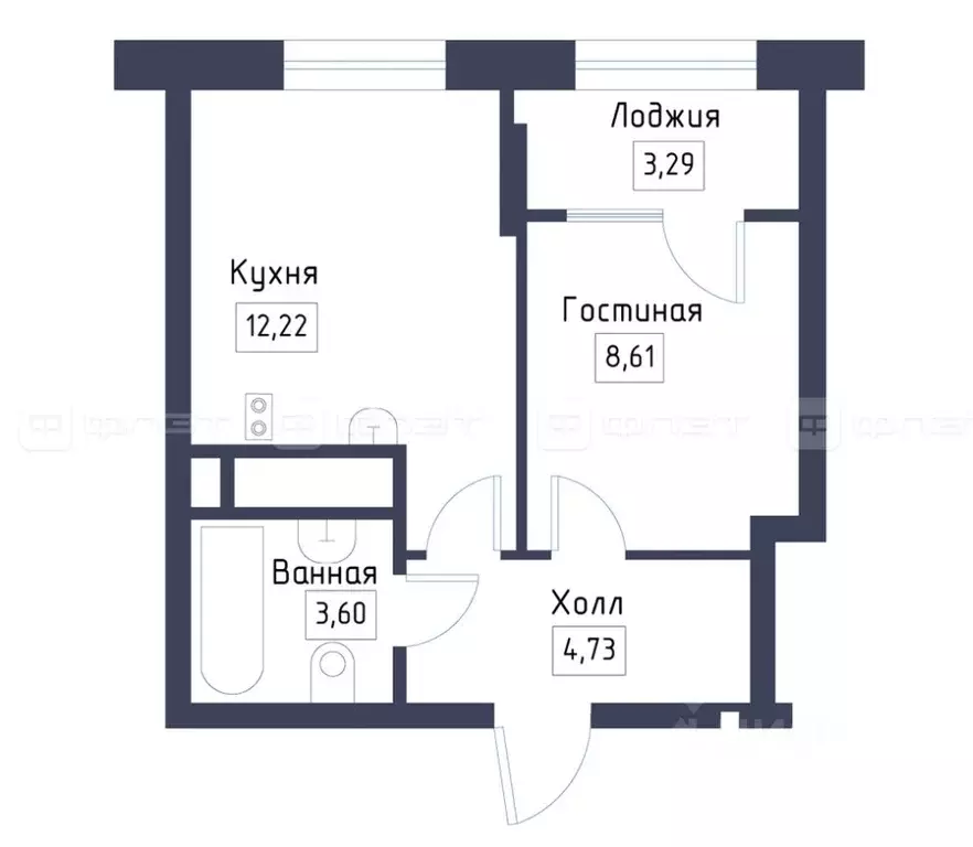 1-к кв. Татарстан, Зеленодольский район, Осиновское с/пос, с. Осиново, ... - Фото 0