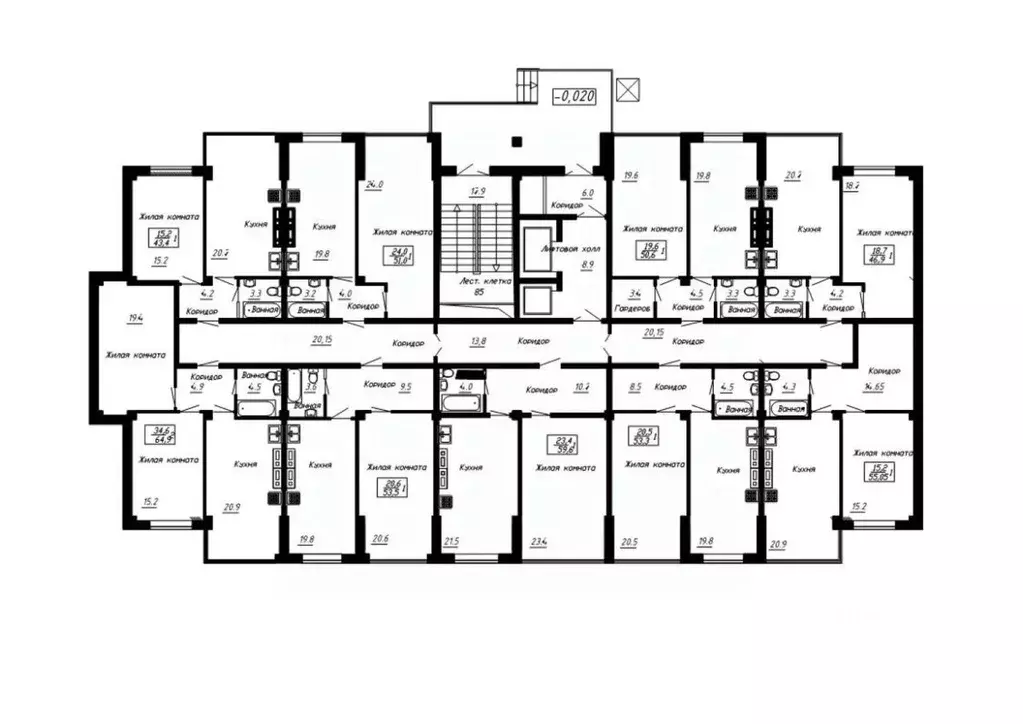 1-к кв. Ставропольский край, Ессентуки  (50.6 м) - Фото 2