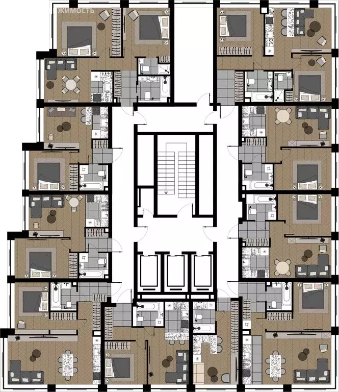2-комнатная квартира: Москва, улица Берзарина, 37 (36.93 м) - Фото 1