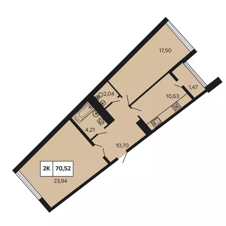2-комнатная квартира: Сочи, Центральный район (70.52 м) - Фото 0