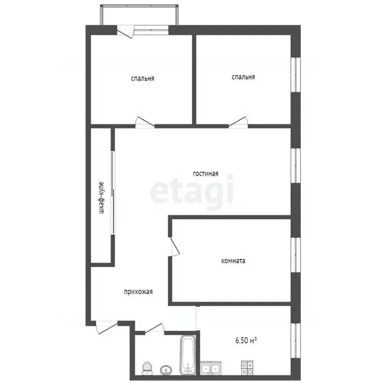 4-к кв. Владимирская область, Муром Вокзальная ул., 3 (60.9 м) - Фото 2