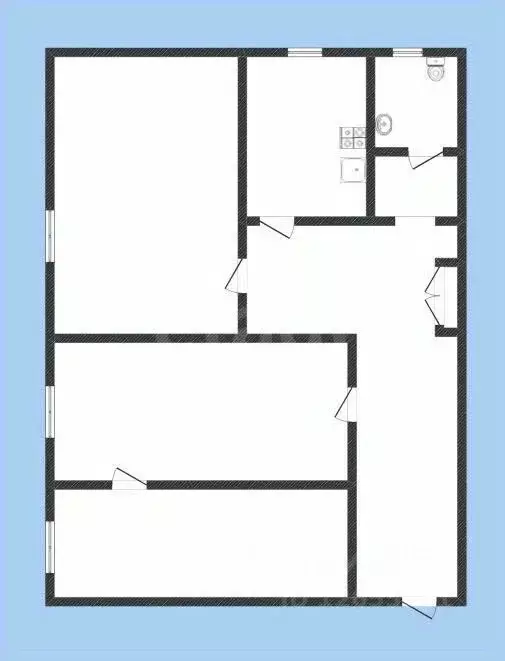 3-к кв. Костромская область, Нерехта Нерехтская ул., 57 (66.8 м) - Фото 2