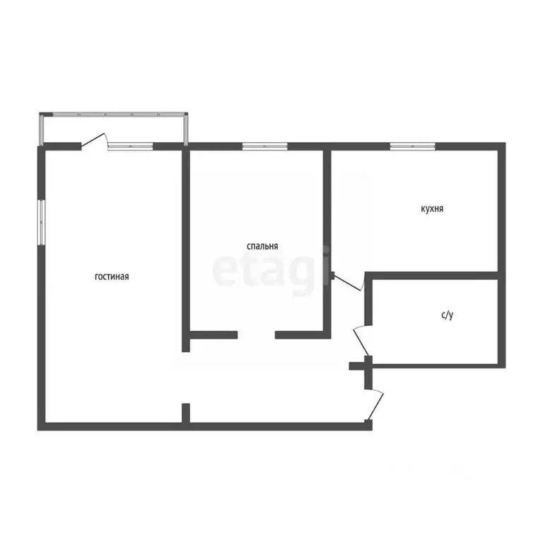2-к кв. Иркутская область, Ангарск 12-й мкр, 2 (41.3 м) - Фото 1