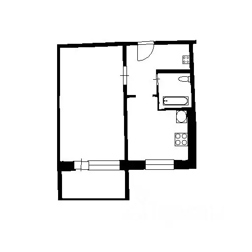 1-к кв. Башкортостан, Уфа ул. Максима Рыльского, 24/2 (38.0 м) - Фото 1