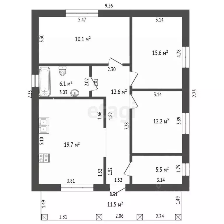 Дом в Крым, Симферополь ул. 40-я Коллективных Садов (115 м) - Фото 2