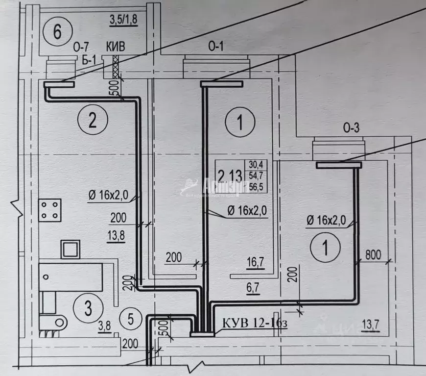 2-к кв. Забайкальский край, Чита пос. Текстильщиков, 3-й мкр, 21 (56.5 ... - Фото 2