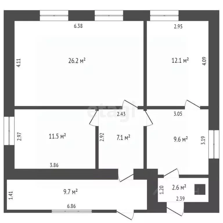 Дом в Тюменская область, Тюменский муниципальный округ, с. Ембаево ул. ... - Фото 2