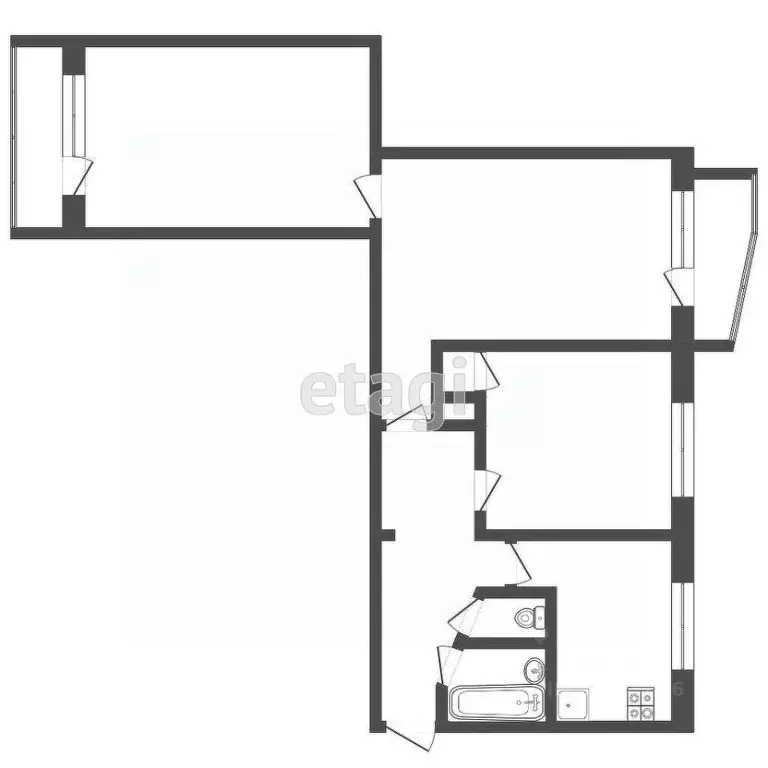 3-к кв. Московская область, Дмитров Имени А.М. Маркова мкр, 22 (59.7 ... - Фото 2