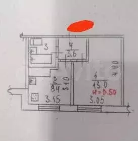 1-к. квартира, 30 м, 1/5 эт. - Фото 0