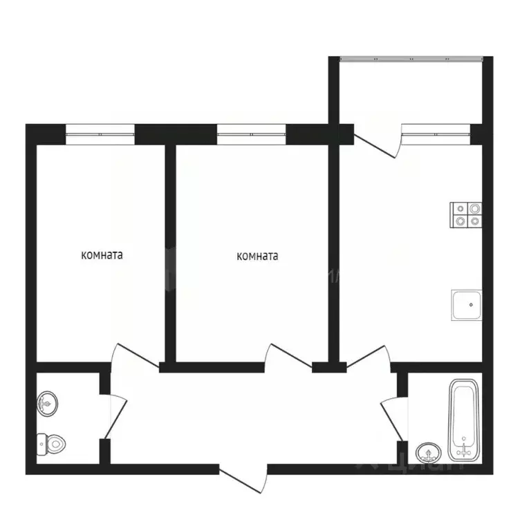 2-к кв. Тюменская область, Тюмень Широтная ул., 191 (61.0 м) - Фото 2