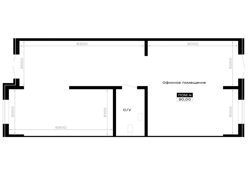 Помещение свободного назначения (90 м) - Фото 2