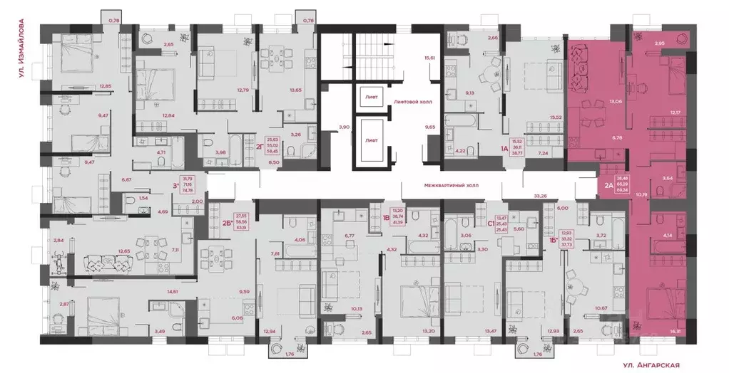 2-к кв. Пензенская область, Пенза Форт жилой комплекс (69.24 м) - Фото 2