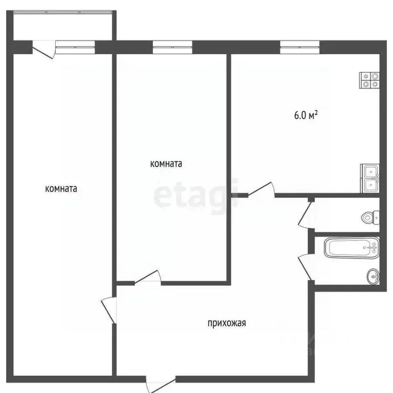 2-к кв. Ярославская область, Рыбинск ул. Рокоссовского, 4 (49.3 м) - Фото 2