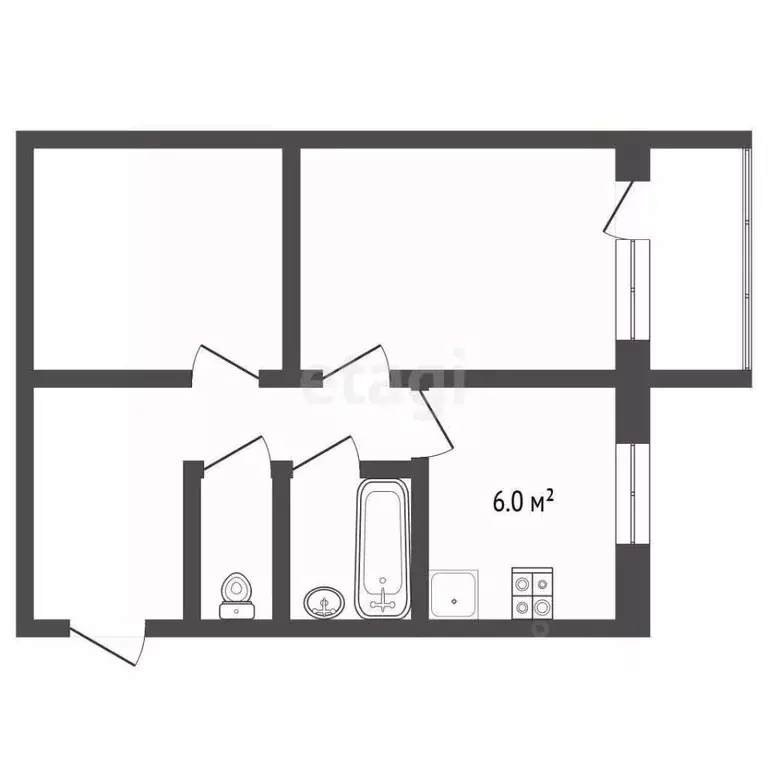 2-к кв. Ярославская область, Ярославль Спартаковская ул., 45 (41.1 м) - Фото 1