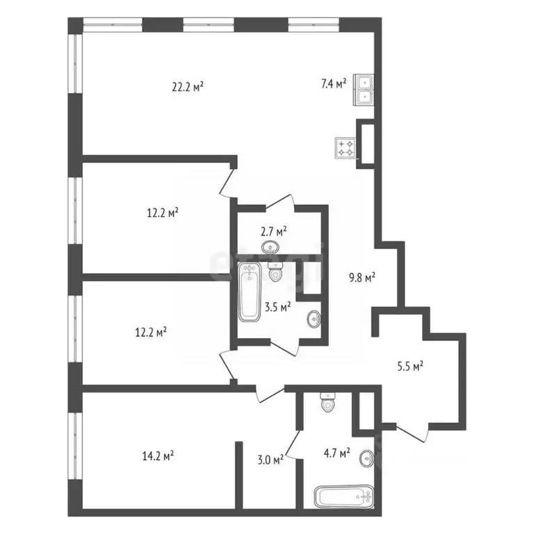 4-к кв. Москва просп. Генерала Дорохова, 39к2Б (98.07 м) - Фото 1