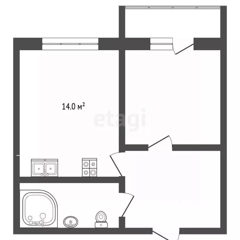 1-к кв. Тюменская область, Тюмень ул. Московский Тракт, 85 (41.3 м) - Фото 2