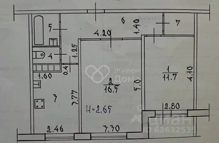 2-к кв. Волгоградская область, Волгоград бул. 30-летия Победы, 20 ... - Фото 2