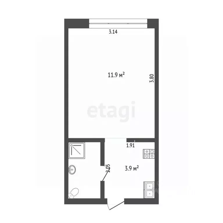 Комната Тюменская область, Тюмень ул. Энергетиков, 44а (12.9 м) - Фото 1