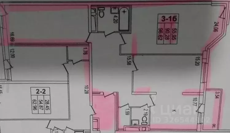 3-к кв. Санкт-Петербург просп. Просвещения, 43 (92.9 м) - Фото 2