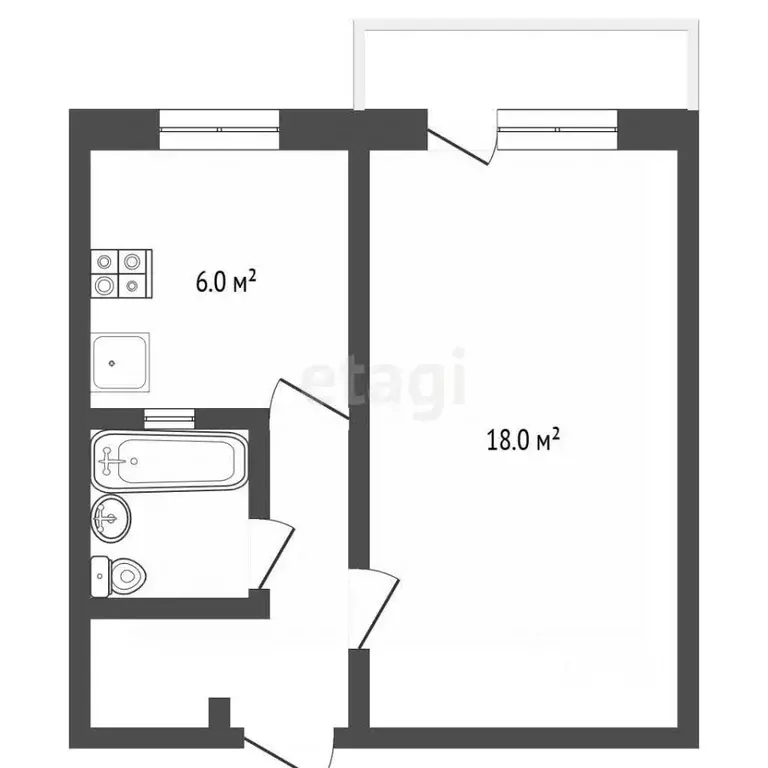 1-к кв. Московская область, Воскресенский район, Белоозерский пгт ... - Фото 2