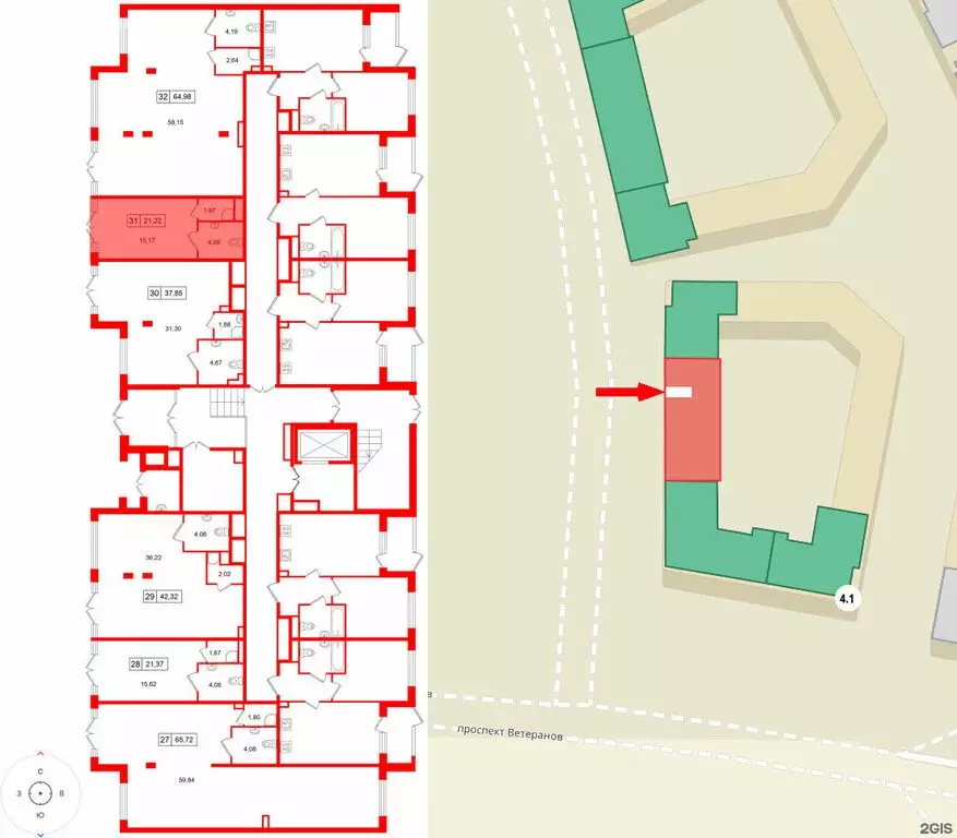 Помещение свободного назначения (21.22 м) - Фото 1