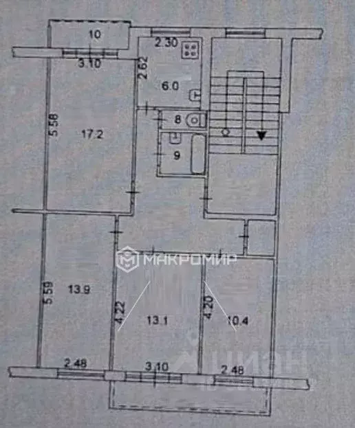 4-к кв. Челябинская область, Челябинск Солнечная ул., 54 (77.4 м) - Фото 1