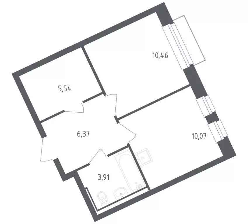 1-комнатная квартира: село Лайково, микрорайон Город-Событие, ЖК ... - Фото 1