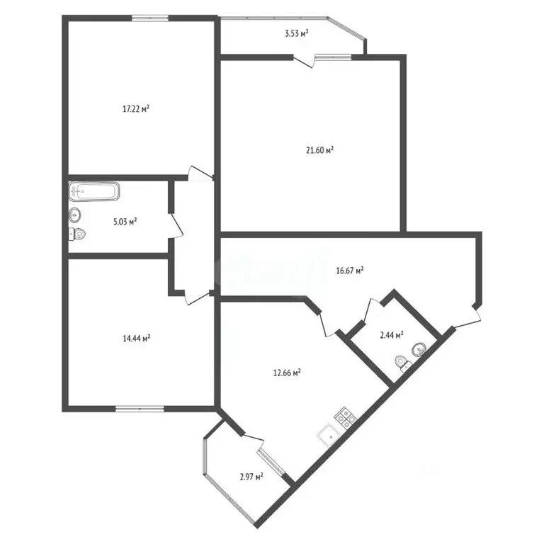 3-к кв. Воронежская область, Воронеж бул. Победы, 51а (89.0 м) - Фото 1