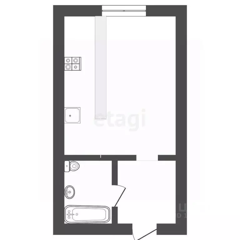 Комната Тюменская область, Тюмень Фабричная ул., 22 (25.0 м) - Фото 2