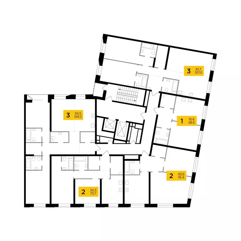 3-к кв. Москва ул. Эдуарда Стрельцова, 2к2 (108.0 м) - Фото 2