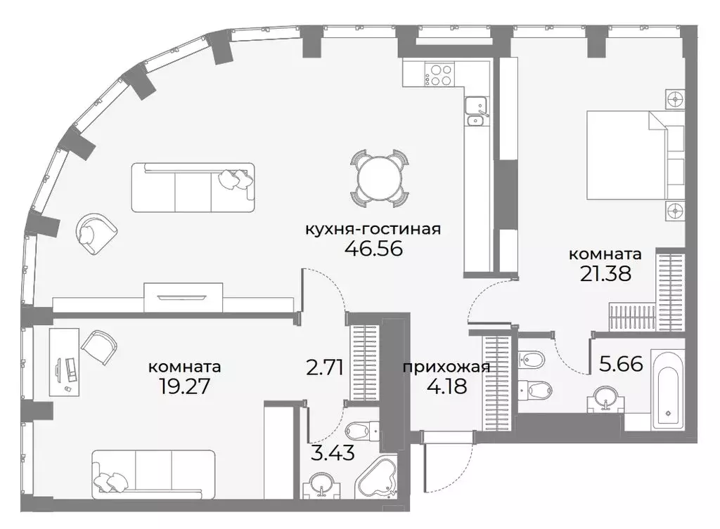 3-комнатная квартира: Москва, Дружинниковская улица, 15А (106.8 м) - Фото 1