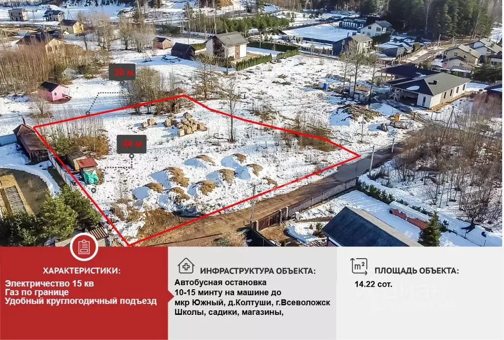 Участок в Ленинградская область, Всеволожский район, Колтушское ... - Фото 1