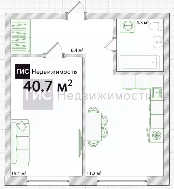 1-к кв. Новосибирская область, Новосибирск ул. Радиостанция № 2, 22/2 ... - Фото 0
