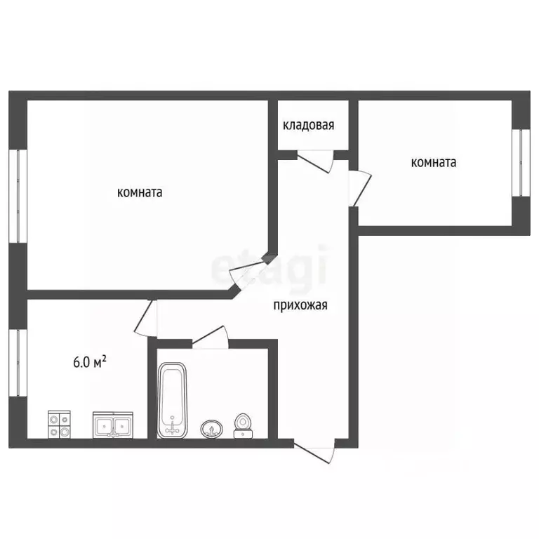 2-к кв. Севастополь ул. Репина, 34 (44.9 м) - Фото 2