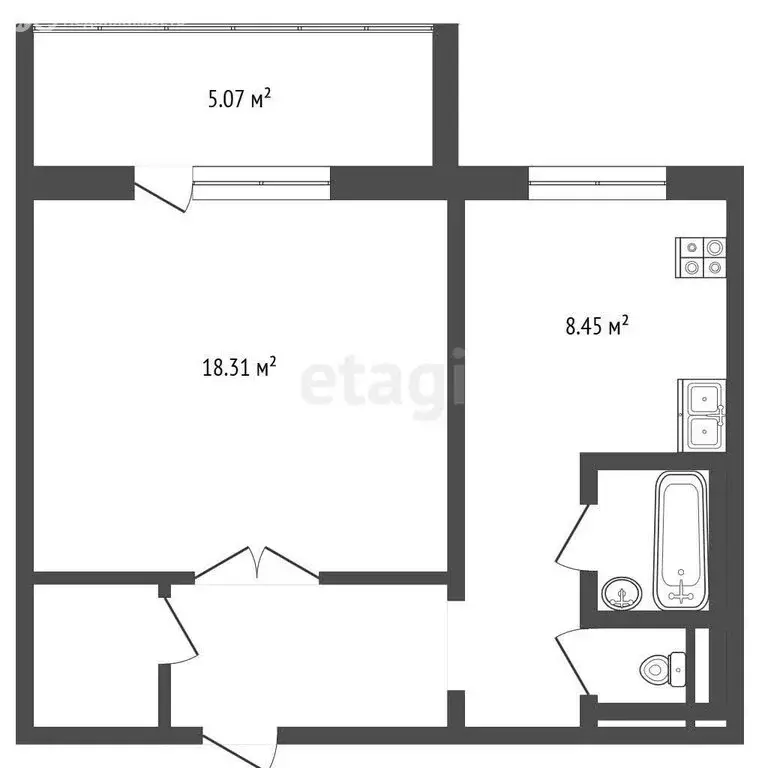 1-комнатная квартира: Челябинск, улица Зальцмана, 34 (40 м) - Фото 0