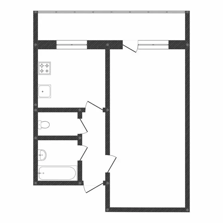 1-комнатная квартира: Тюмень, улица 30 лет Победы, 79А (30 м) - Фото 1