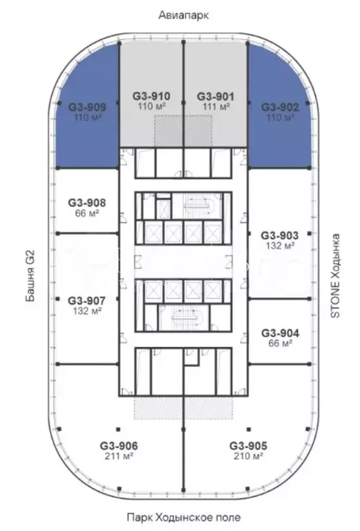 Офис в Stone Ходынка 2, 110 кв.м - Фото 0