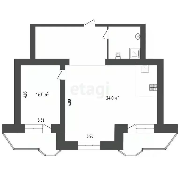 2-к кв. Ханты-Мансийский АО, Сургут просп. Мира, 3 (88.0 м) - Фото 1