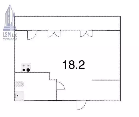 Квартира-студия: Кудрово, Английская улица, 3к3 (24.6 м) - Фото 1