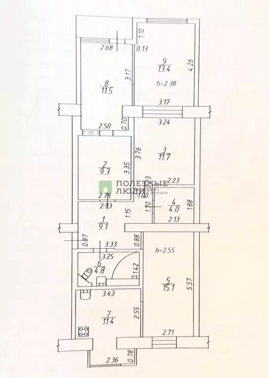 5-к кв. Севастополь ул. Александра Шостака, 7 (87.9 м) - Фото 2