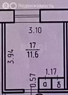 1к в -комнатной квартире ( м) - Фото 1